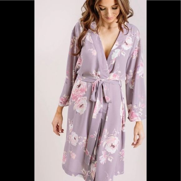 🆕 Morning Lavender SIENNA FLORAL ROBE